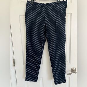 H&M Dark Blue Patterned Trousers